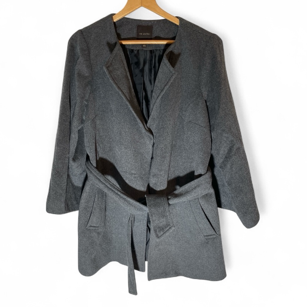 D1- The Limited Women’s Medium Charcoal dress Trench Coat